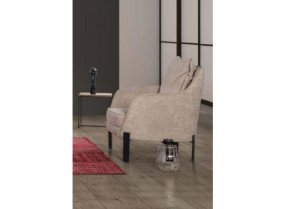 Moderne fauteuil 1 zitplaats woonkamer stof polyester stijl kleur beige