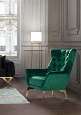 Luxe fauteuil éénpersoons Modern 1-zits gestoffeerde ontwerper textielstof