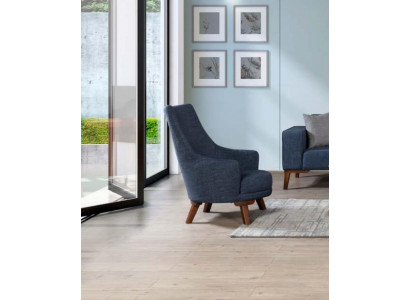 Luxe gestoffeerde textiel fauteuil, eenzitter fauteuil gestoffeerde meubels in het blauw