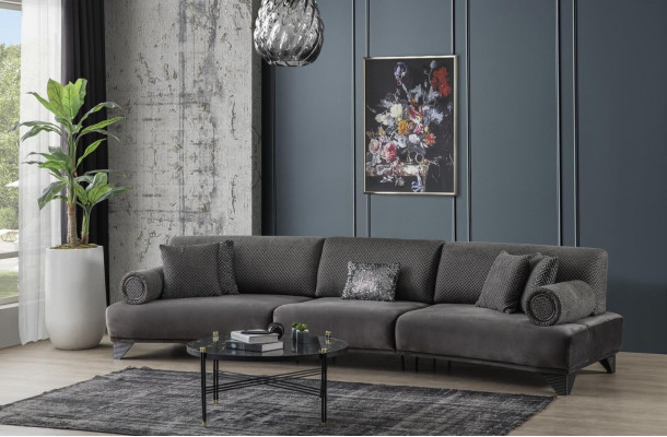 Bankstel 5-zitsbank Gestoffeerde bank xxl bankstellen Woonkamer Stof Grote woonlandschap