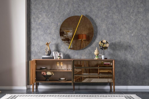 Sideboard Spiegel Kommode Schrank Designer Luxus Schränke Kommoden Modern 2tlg Tweedeurs dressoirspiegel dressoir kast ontwerper luxe kasten dressoirs Modern 2-delig