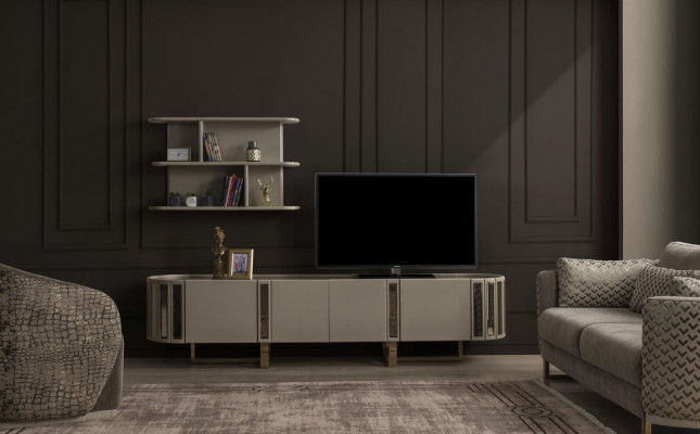 Woonwand rtv Lowboard planken set tv standaard dressoir ladekast woonkamer