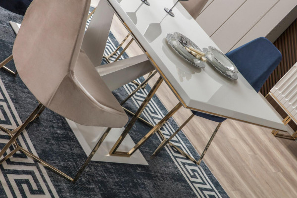 Luxe Beige Eetkamerstoel met Armleuning Stoel Stoelen Modern Design Meubels