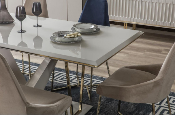 Luxe Beige Eetkamerstoel met Armleuning Stoel Stoelen Modern Design Meubels