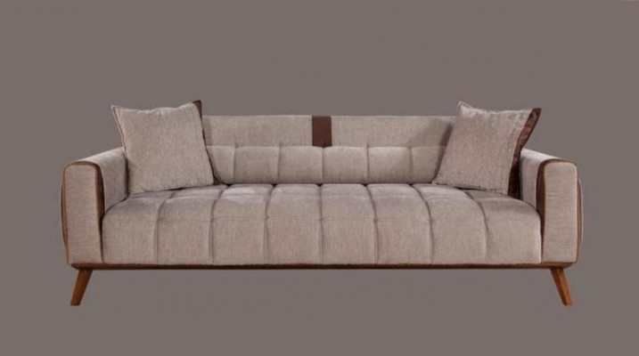 Sofa 3 zitplaatsen textiel bankstellen bank bekleding zitkussens driezitsbank