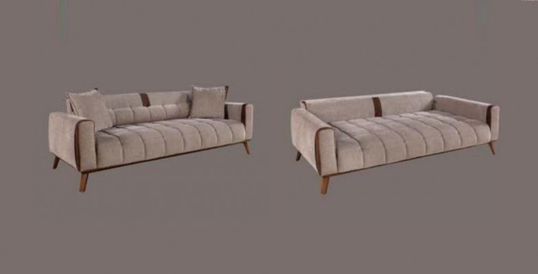 Sofa 3 zitplaatsen textiel bankstellen bank bekleding zitkussens driezitsbank