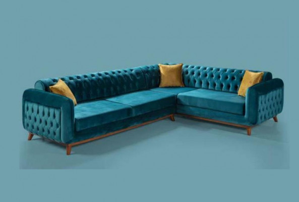 Hoekbank L-vorm Textiel Luxe Bankstel Woonlandschap Bekleding Bank Meubels