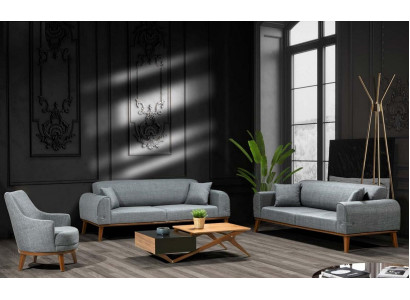 Sofa set 3+3+1 zits design bank gestoffeerde bank moderne fluweel