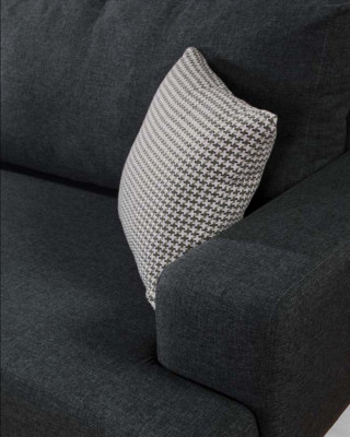 Hoekbank L-vormige set van textiel zitting woonkamer gestoffeerd meubilair hoekbank.