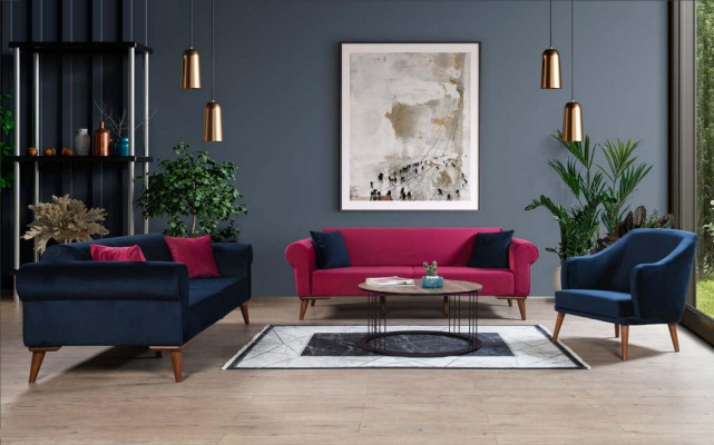 Bankstel 3+3+1 Zit ontwerp Bank bekleden Banken Bank Modern 3-delig
