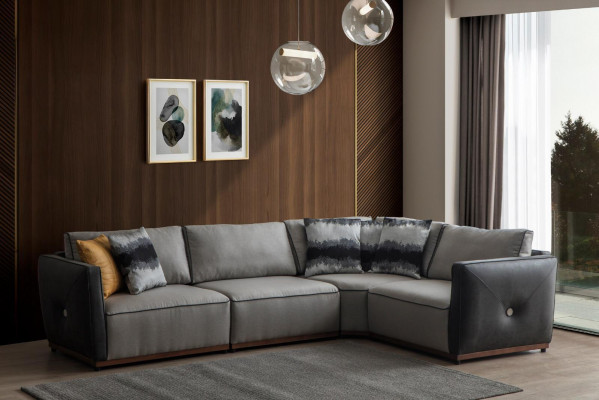 Woonkamer hoekbank banken L-vorm bank hoek stoffen bank luxe stoffen hoekbank nieuw