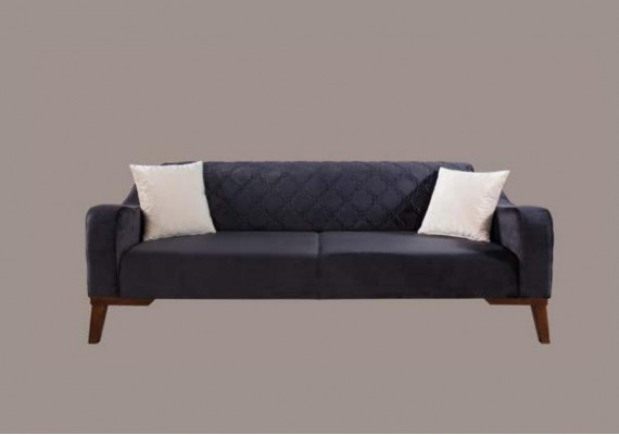 Woonkamer bankstel Bankstel 3+3+1 Blauwe bekleding Set Stoel Textiel Woonkamer bankstel Bankstel 3+3+1 Blauwe stoffering Set Stoel Textiel