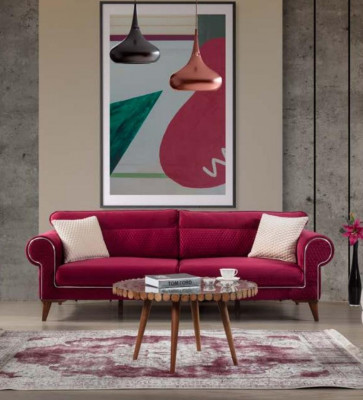 Garnituur Set Bankstel 3+3+1 Zit Banken Fauteuil Stof 3-delig Bankstellen
