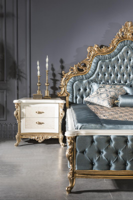 Nachtkastje Beige Elegant Modern Meubilair Mooi Nachtkastjes Luxe Slaapkamer Nieuw