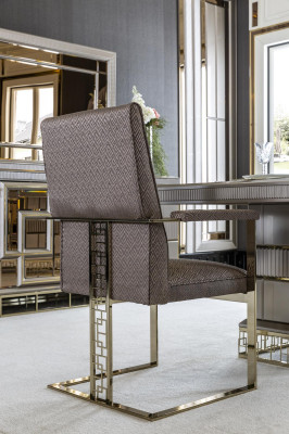Stoel Grijs Luxe Eetkamer Mooi Meubel Ontwerp Elegant Stoelen Modern Hout Nieuw