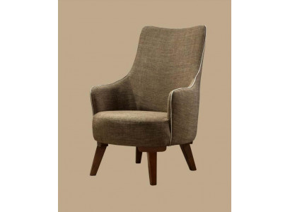 Luxe Moderne Fauteuil 1 Zits Ontwerp Woonkamer Bekleding Houten Meubels