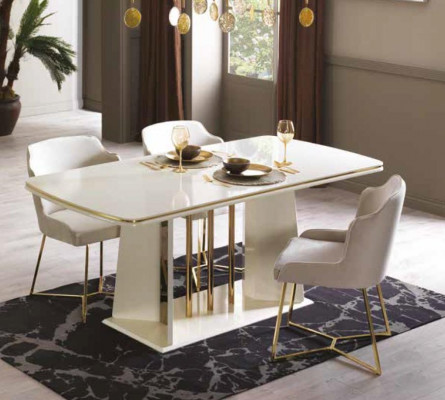 Eettafel 4x Stoelset Eetkamerset Commode Tafel Set Eettafel 7-delig