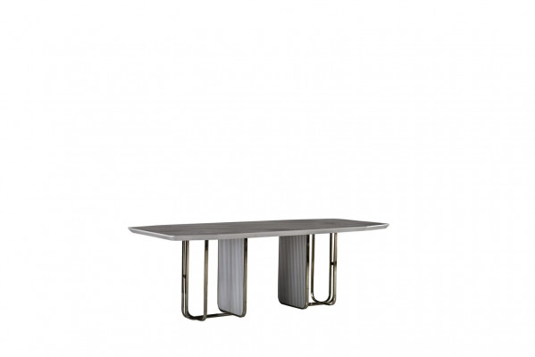 Eettafel Wit Tafel Luxe Eetkamer Stijl Elegant Mooi Metaal Modern