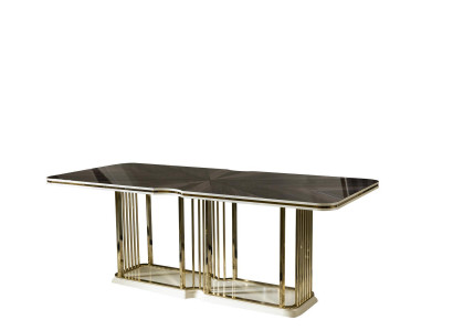 Eettafel Bruin Luxe Tafels Eetkamer Tafel Metaal Elegant Stijl Modern