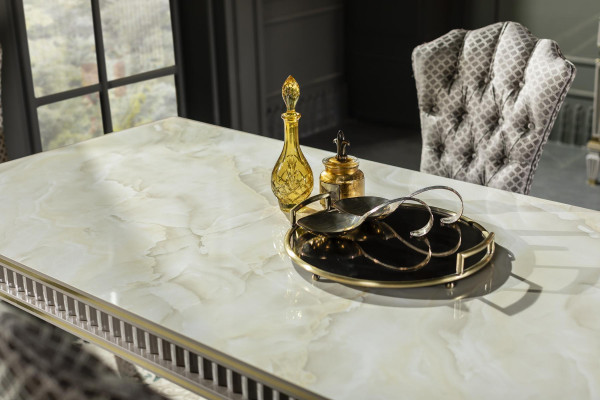 Eettafel Wit Eetkamer Hout Meubels Ontwerp Elegant Tafel Luxe Stijl
