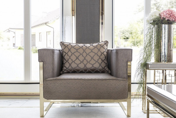 Fauteuil Beige Woonkamer Ontwerp Elegant Meubilair Modern 1-Zits Mooi Luxe Nieuw