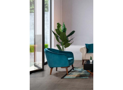 Luxe fauteuil 1-zits ontwerper fauteuil gestoffeerd textiel