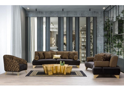 Sofagarnituur Garnituur Banken Bank Fauteuil Driepersoonsbank 3+3+1 Zits Stof Groep Nieuw