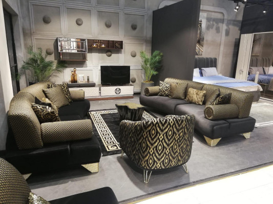 Sofagarnituur Garnituur Banken Bank Fauteuil Driepersoonsbank 3+3+1 Zits Stof Groep Nieuw