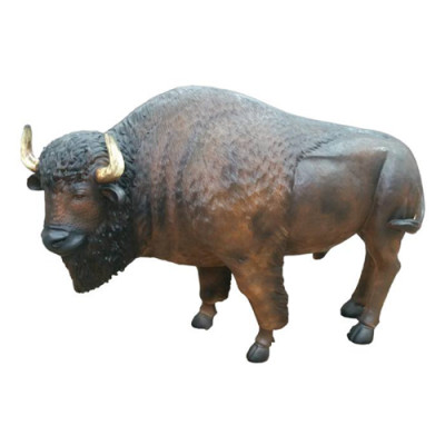 Bizon levensgroot figuur decoratie standbeelden sculptuur tuindecoratie figuren 90cm nieuw.