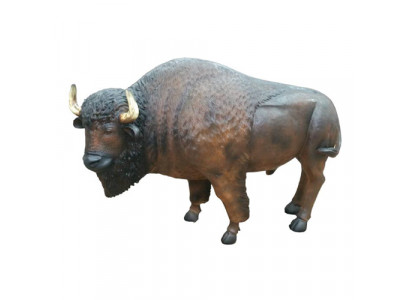 Bizon levensgroot figuur decoratie standbeelden sculptuur tuindecoratie figuren 90cm nieuw.