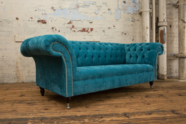 Chesterfield Originele Bank Bank Textiel Banken Bekleding Stof Nieuw