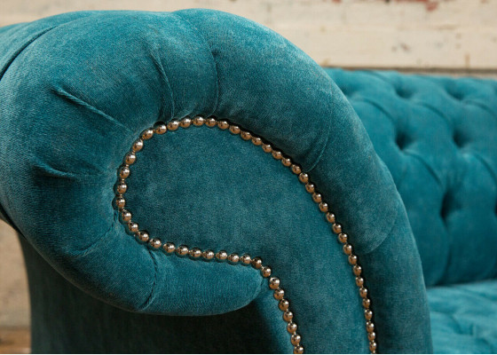 Chesterfield Originele Bank Bank Textiel Banken Bekleding Stof Nieuw