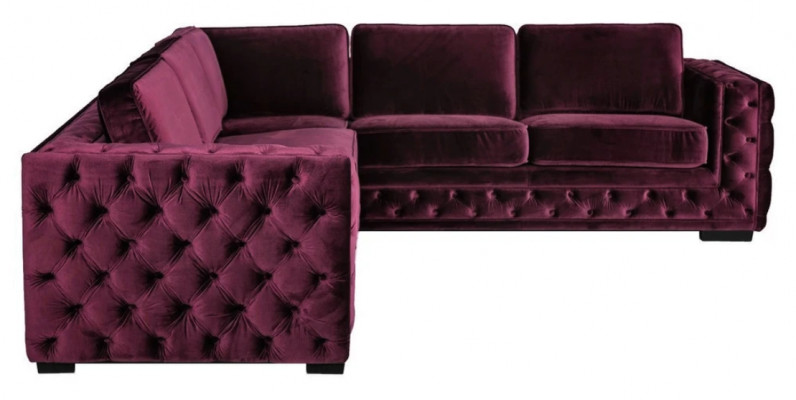 Burgerlijke hoekbank Chesterfield fluwelen stoffen meubels Nieuw Moderne woonkamer designbank