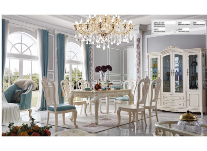 Eetkamermeubel Inrichting Set Vitrine Stoel Eettafel Stoelen Eetkamerstel Sets