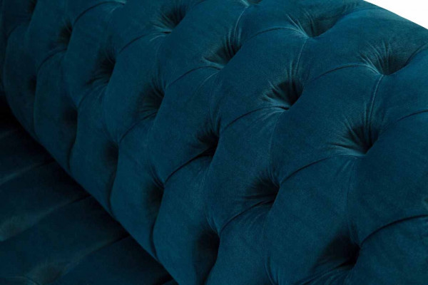Blauwe Chesterfield bankstel bankstel bekleding set zithoek 3+1+1