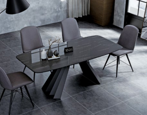 Ontwerp eetkamerset tafel + 4 stoelen zitkussen set tafels armleuning stoel