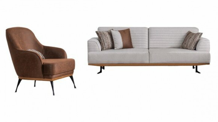 Luxe 2-delige bankstel driezitsbank en fauteuil voor de woonkamer