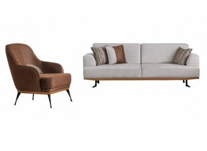 Luxe 2-delige bankstel driezitsbank en fauteuil voor de woonkamer