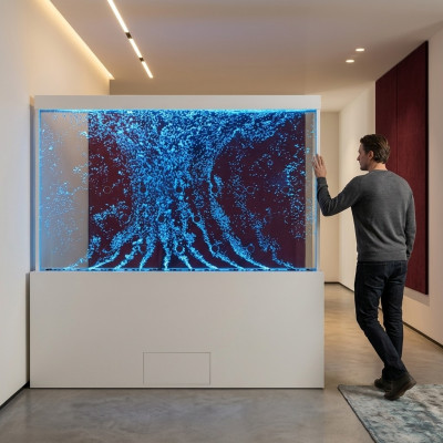 Waterkolomafscheiding Ontwerper RVS Kolomwanden LED-wand
