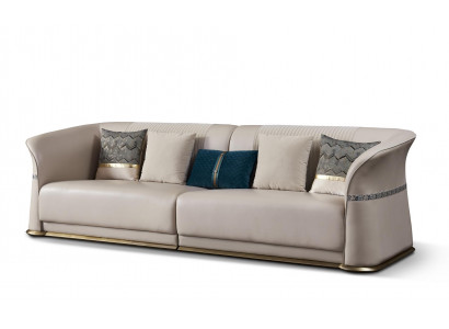 Helle beige woonkamer bankstel Luxueuze 3+2 zits leren sofa set