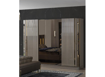 Kledingkast Houten kast Kast Slaapkamer Luxe Kasten Bruin