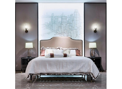 Details van Chesterfield Barok Rococo 3-delige set Bed Console Nachtkastjes