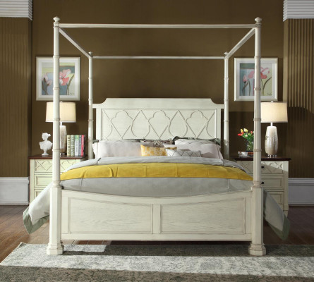 Hemelbed Echt houten beddesign Luxe bedden Klassieke slaapkamermeubels Nieuw