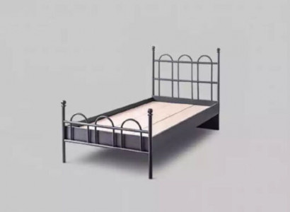 Zwart metalen bed Klassiek bedframe Tienerkamer Zwart