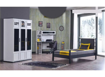 Bed kinderkamer Bedden Meubels Bedden Zwart Gele slaapkamer 3-delig