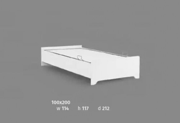 Houten bed 100x200 enkel wit kinderbed in de kinderkamer bedframe