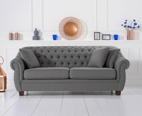 Chesterfield gestoffeerde driezitsbank woonkamer bank textiel ontwerp