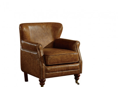 Chesterfield oorfauteuil bruin lederen zitgroep fauteuil bank lederen sofa nieuw