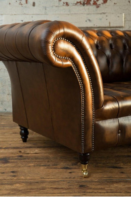 Chesterfield leren bank 1-zitsbank gestoffeerde banken design luxe bank nieuwe banken