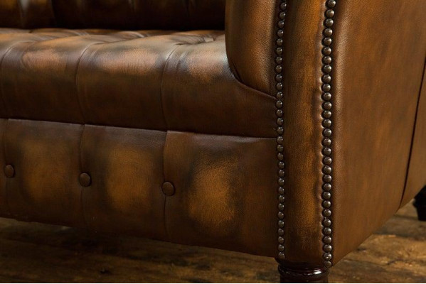 Chesterfield leren bank 1-zitsbank gestoffeerde banken design luxe bank nieuwe banken